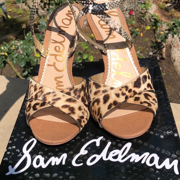Sam Edelman Snake and Leopard Brahma High Heels - Picture 1 of 9